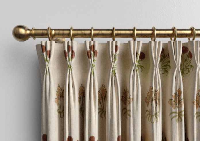 William Morris Lily Flower Embroidery, Madder - Made to Measure Curtains - Image 11